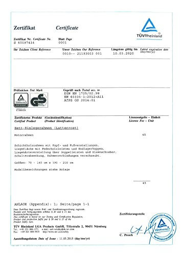 ONYX Elektrischer 7 Zonen Lattenrost/Motorlattenrost TÜV